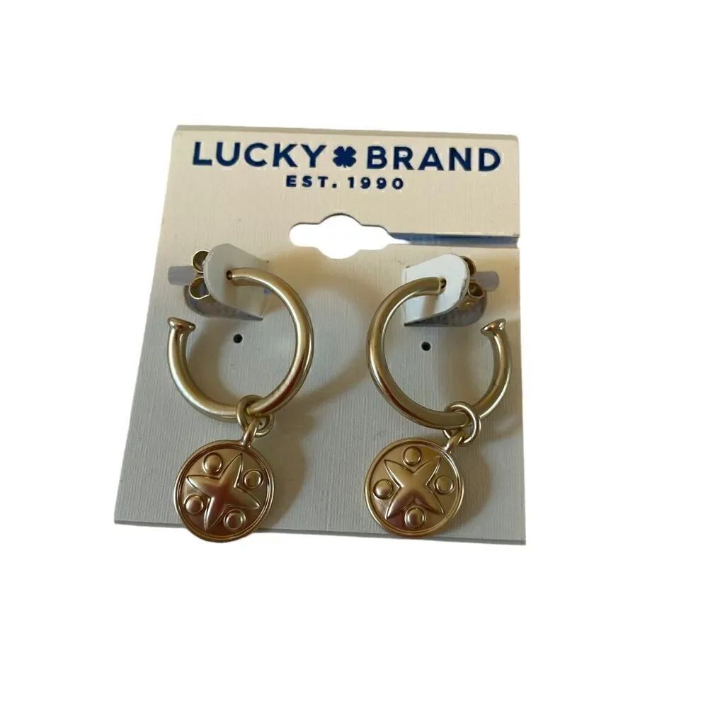Lucky Brand Coin Drop Hoops.
